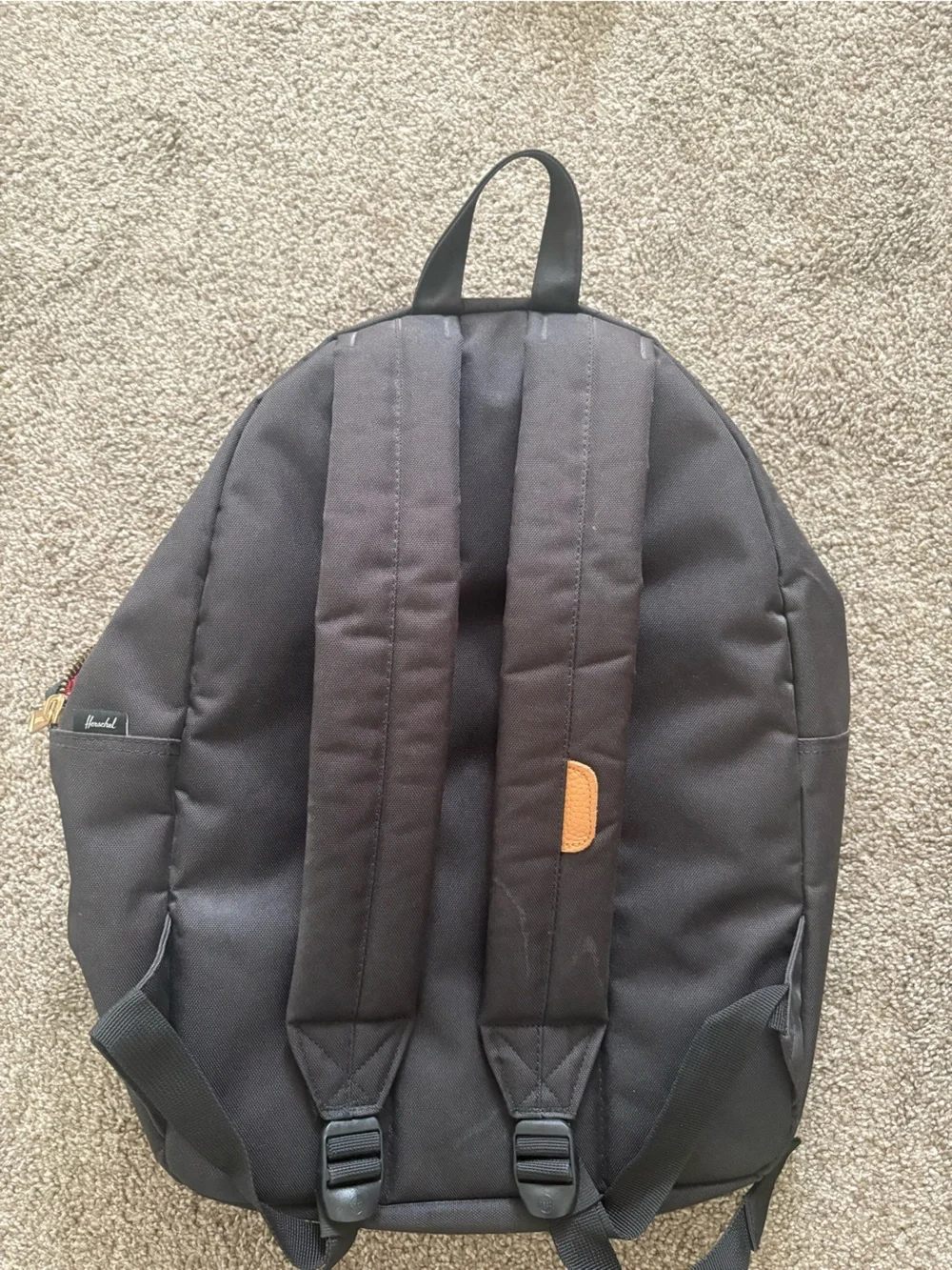 Herschel Supply Company Black Backpack with Gold Zipper